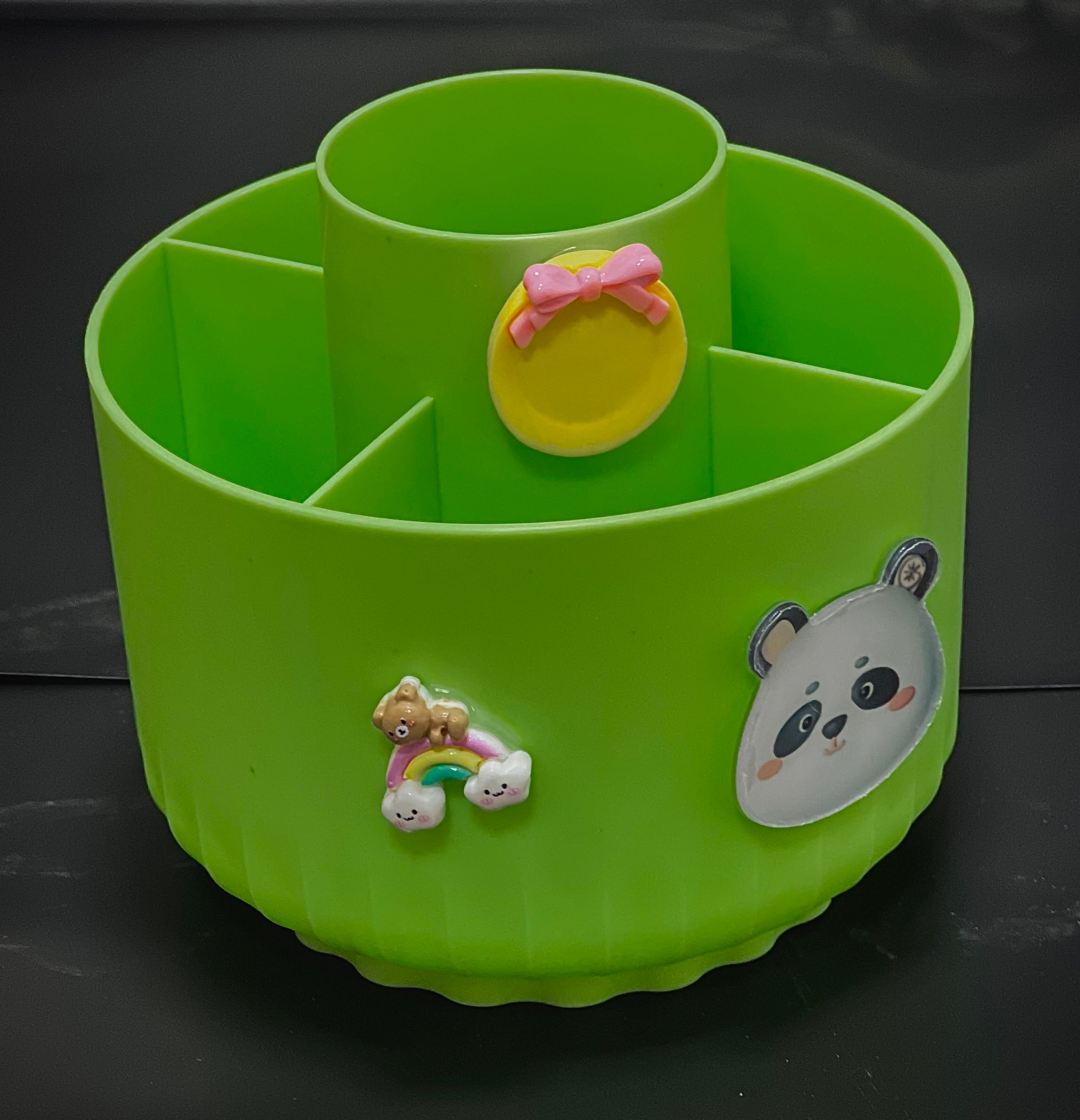 💜 منظّم كيوت لافندر الدائري للمكتب والمكياج